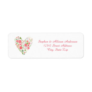 Floral Heart - Address Labels