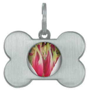 Floral Heart Art Print Pet Name Tag