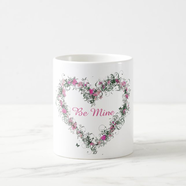 Floral Heart Be Mine Mug (Center)