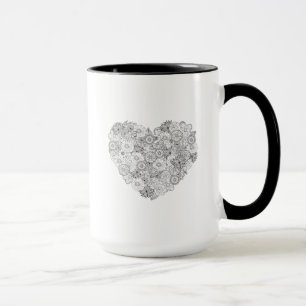 Floral Heart Doodle Mug
