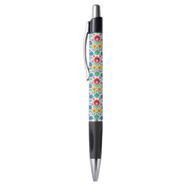 Floral Heart Folk Art Pattern Pen (Top (Vertical))