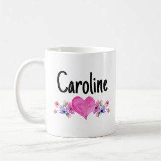 Floral Heart Galentine’s Valentine’s Personalized  Coffee Mug
