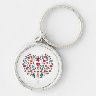 Floral Heart  Keychain