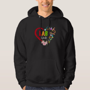 Floral Heart Lab Week 2023 Medical Laboratory Tech Hoodie