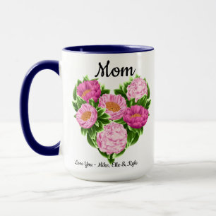 Floral Heart Love You Mom Mug – Mother's Day Gift