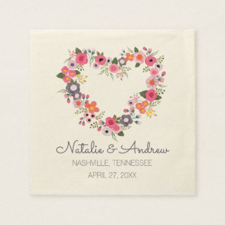 Floral Heart Napkin