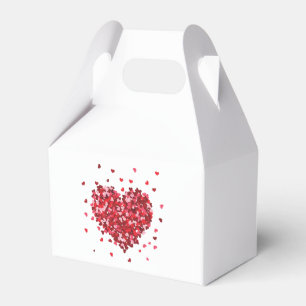 Floral Heart of love Valentines Day Favor Box