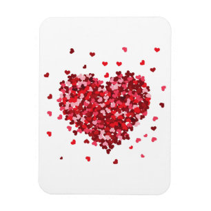 Floral Heart of love Valentines Day Magnet