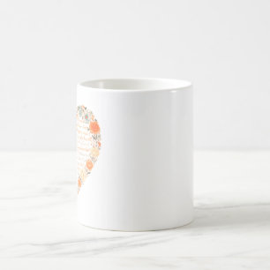 Floral Heart of Words – Elegant Mug for Love & Ser