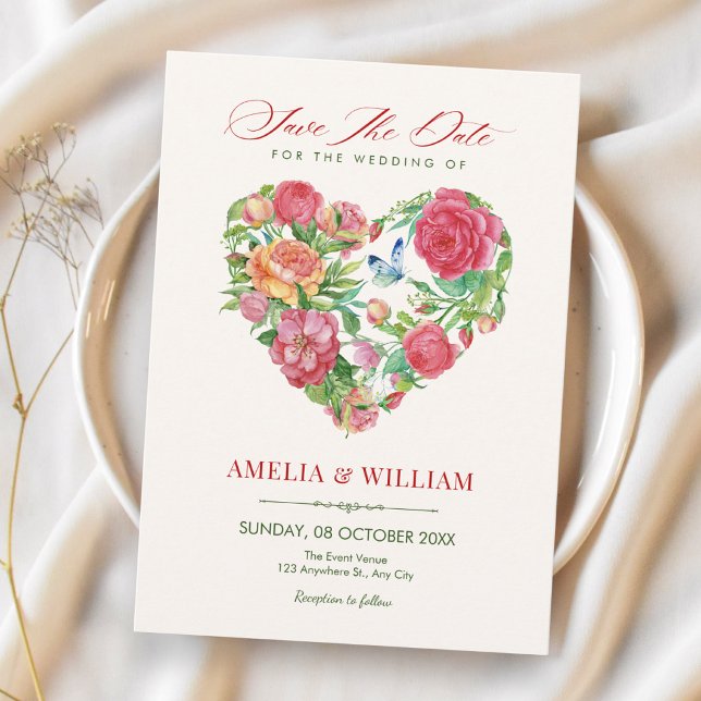 Floral heart  save the date (Creator Uploaded)