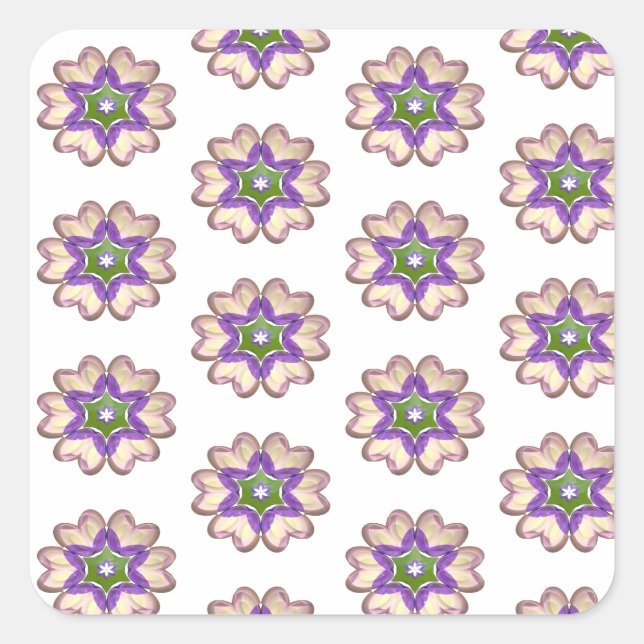 Floral heart Sticker (Front)