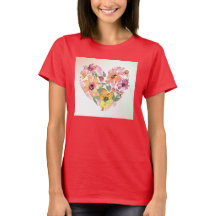 Floral Heart T-Shirt