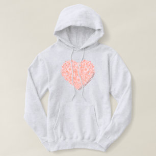 Floral Heart with Inspirational Message Hoodie