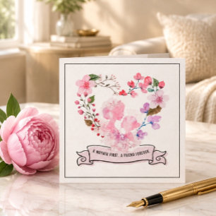 Floral Heart with Mom and Child Mother's Day Card