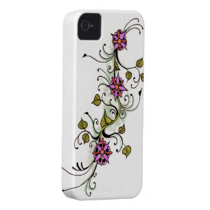 Floral henna tattoo body art design iPhone 4 Case-Mate case