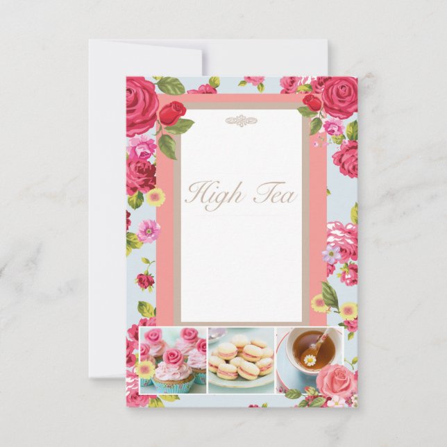 Floral High Tea Invitation (Front)