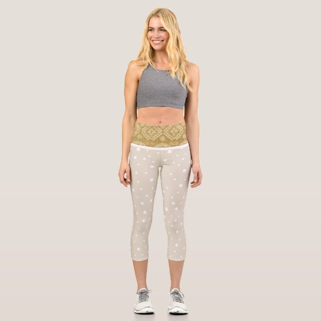 FLORAL High Waisted Capris (Front)