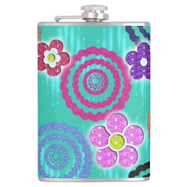 Floral Hip Flask (Front)
