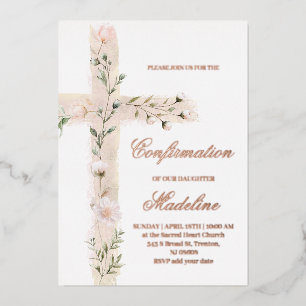 floral Holy cross Confirmation