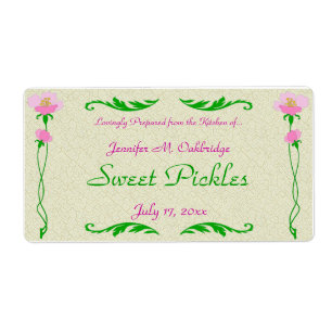 Floral Home Canning Jar Label Template