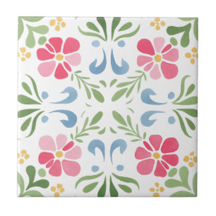 Floral home decor ceramic tiles