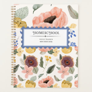 Floral Homeschool planner for 2025-2026