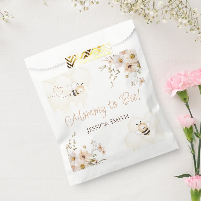 Floral Honey Bee Baby Shower Favour Bag (Sealed)