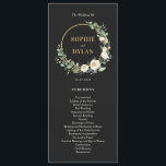 Floral Hoop EDITABLE COLOR Wedding Program<br><div class="desc">Simply elegant programs that are perfect for sharing important details of your special day with your guests. Visit our website at berryberrysweet.com for stylish stationery designs and personalized gifts!</div>