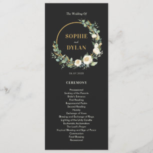 Floral Hoop EDITABLE COLOR Wedding Program