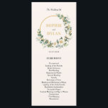 Floral Hoop EDITABLE COLOR Wedding Program<br><div class="desc">Simply elegant programs that are perfect for sharing important details of your special day with your guests. Visit our website at berryberrysweet.com for stylish stationery designs and personalized gifts!</div>