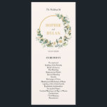 Floral Hoop EDITABLE COLOR Wedding Program<br><div class="desc">Simply elegant programs that are perfect for sharing important details of your special day with your guests. Visit our website at berryberrysweet.com for stylish stationery designs and personalized gifts!</div>