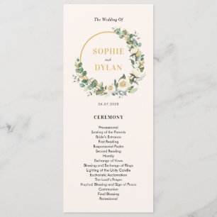 Floral Hoop EDITABLE COLOR Wedding Program