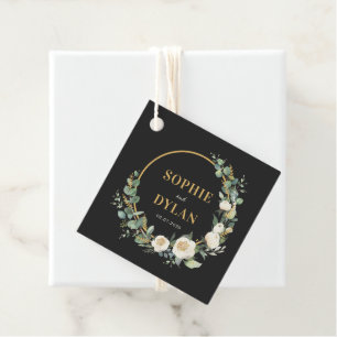 Floral Hoop Editable Colour Wedding Favour Tags
