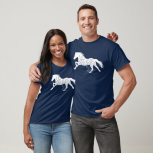 Floral Horse Animal Lover T-Shirt