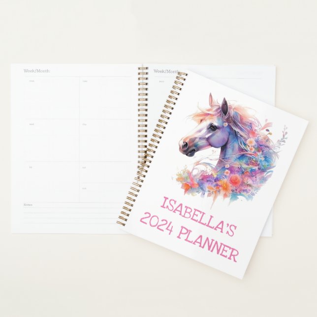 Floral Horse Customizable Planner (Display)