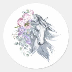 Floral Horse Stickers