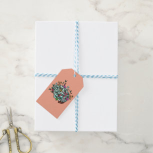 Floral Human Brain Mental Health Awareness Gift Tags