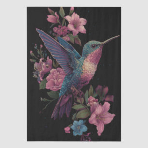 Floral Hummingbird Decoupage Tissue Paper