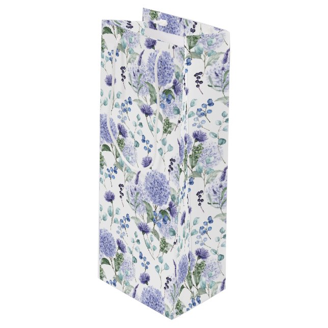 Floral Hydrangea Gift Bag (Front Angled)