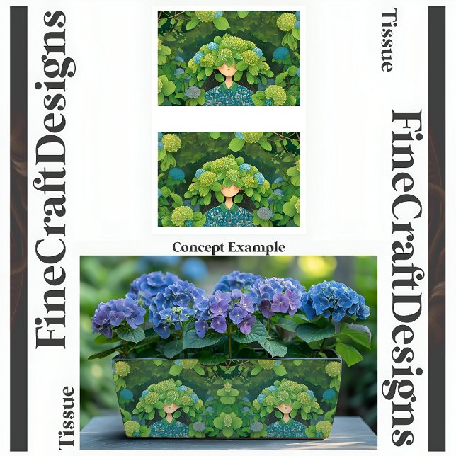 Floral Hydrangea Hat Fun Garden Decoupage R&L 146 Tissue Paper (Creator Uploaded)