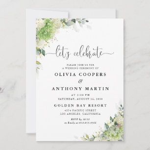 Floral Hydrangeas Wedding Invitation