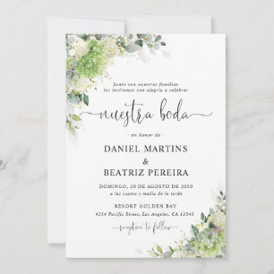 Floral Hydrangeas Wedding Invitation