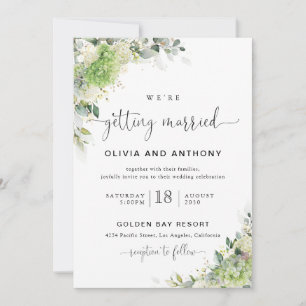 Floral Hydrangeas Wedding Invitation