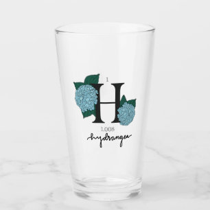 Floral Hydrogen Element Glass