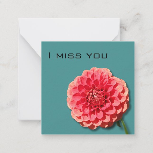 Floral I Miss You card (Front)