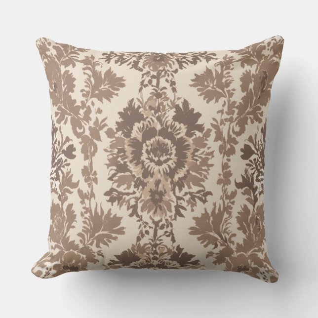 🌸 Floral Ikat Elegance Throw Pillow 🌿 (Front)