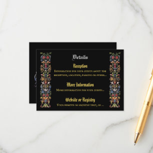 Floral Illuminated Medieval Editable Enclosure Card