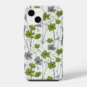 Floral illustration, abstract wildflowers, modern iPhone 14 case