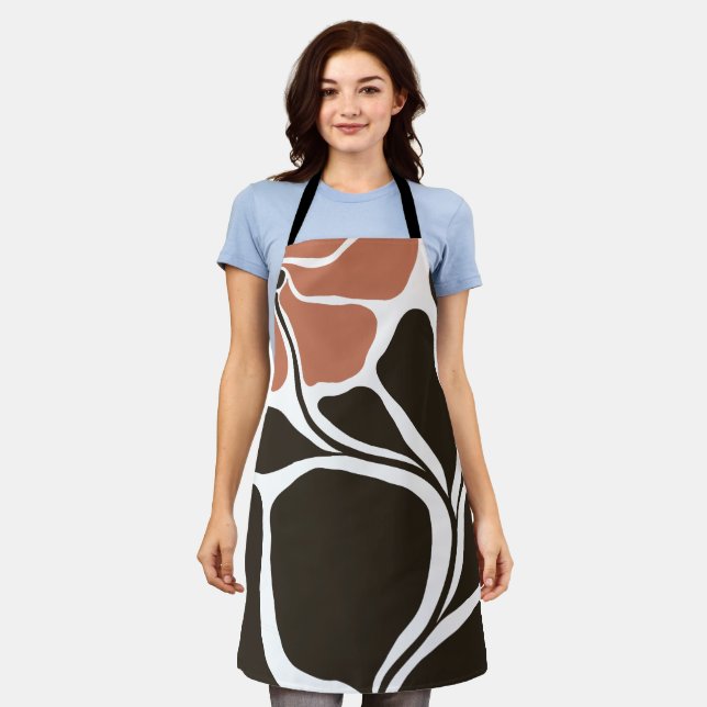 Floral Illustration Apron (Worn)