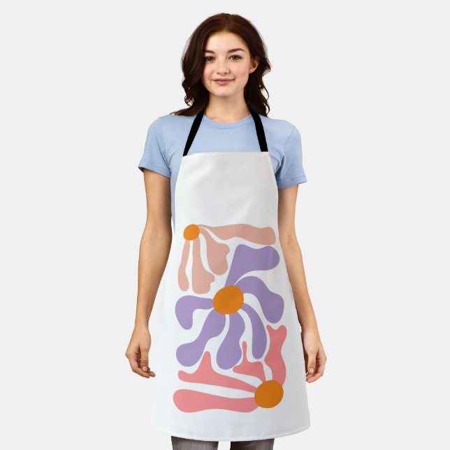 Floral Illustration Apron (Worn)